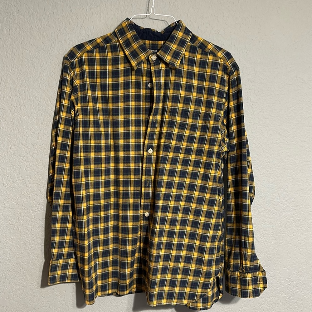 Daniel Cremieux Long-Sleeve Button Down Shirt, Size XL, Blue/Yellow/Green